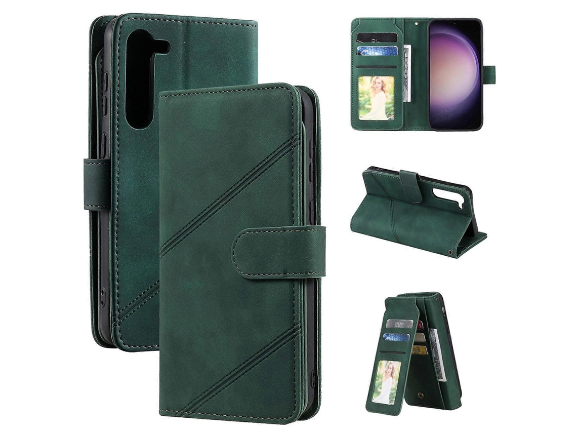 Capa Carteira De Couro Com Toque Suave E Vários Compartimentos Para Cartões Para Samsung Galaxy S23+ 5g