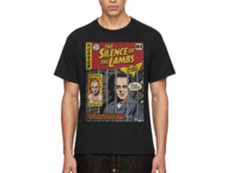 Rockinstone Silence Of The Lambs Movie Silence Comic Cover Black Adult T-shirt Size:xl