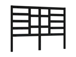 Cabeceira de Cama 166x4x104 Cm Pinho Maciço Preto MAISON EXCLUSIVE
