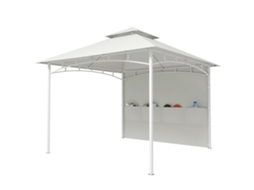Telhado Duplo Do Jardim Do Jardim Do Gazebo E Bolsos De Armazenamento Gancho No Teto 3 X 3 M Creme