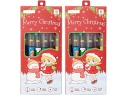 Conjunto De 12 Canetas Gel Natalinas Hrippy, Com Tinta Preta, Para As