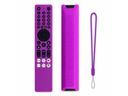 Capa De Silicone Roxa Para Comando De Tv Compatível Com Tcl Rc833a, Proteção Antipoeira_dae