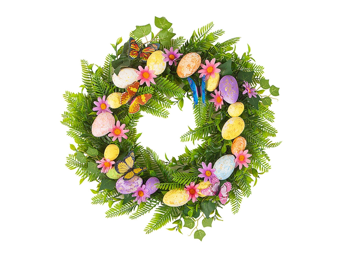 Laxiscreed Decoração De Páscoa Com Ovos Coloridos E Plantas Para Festas E Entradas