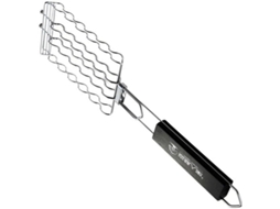 Pinça Para Grelhar Packove Em Aço Inoxidável Com Cabo De Madeira, Prática E Com Trava, Ideal Para Churrascos Ao Ar Livre