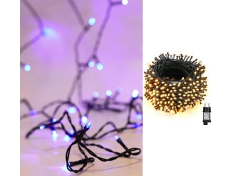 Luzes de Guirlandas Led Plugue Externo em 8 Modos Cabo Verde com Decoração de Temporizador para Árvore de Natal Várias Cores A SELEOK