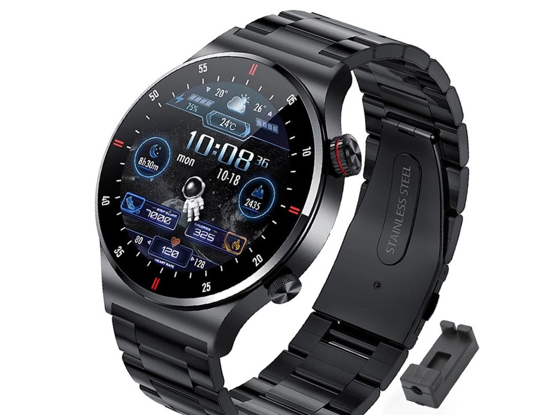 Smartwatch Qw33 1.28 Polegadas Com Pulseira De Silicone Ip67