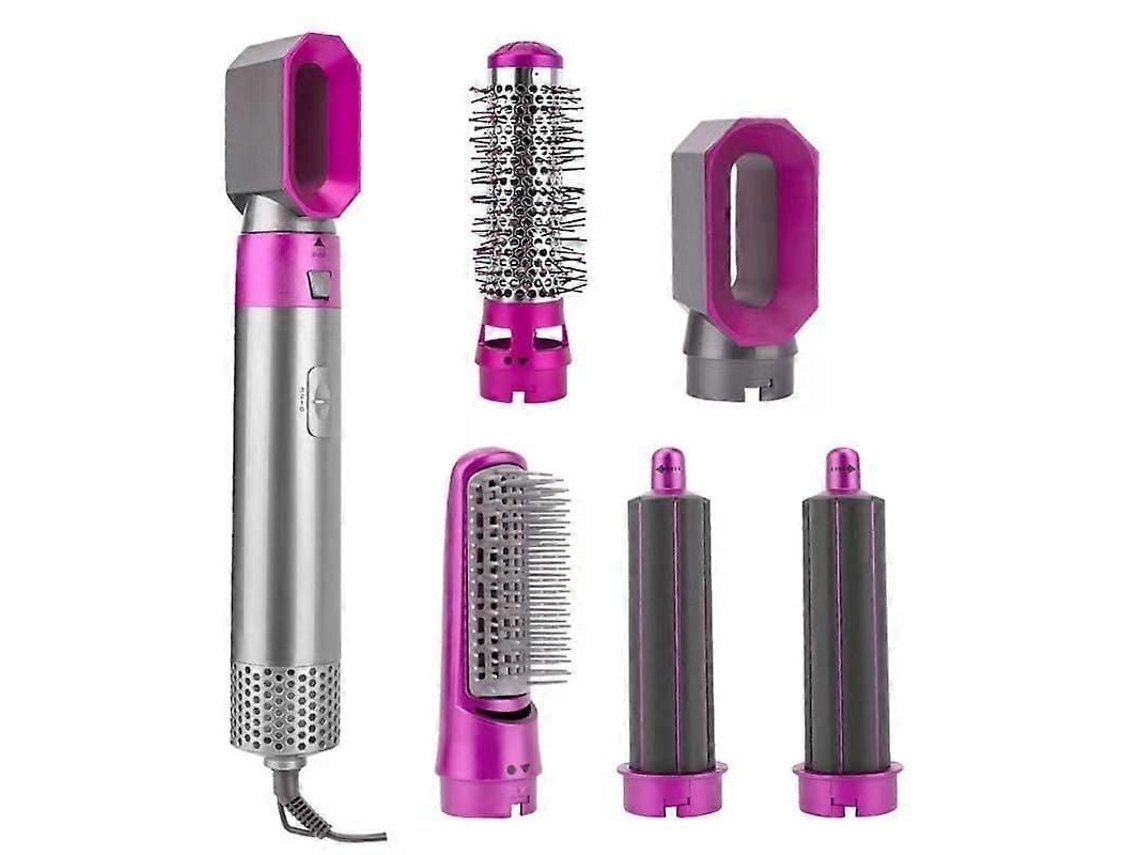 Ferramenta de Modelagem de Cabelo 5 em 1: Modelador de Cachos, Chapinha e Escova Secadora. TAISHENGDA