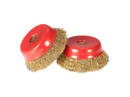 2 Peças De Escova De Aço Com Cabeça 75mm 3" Crimp Fino Para Esmeril Angular