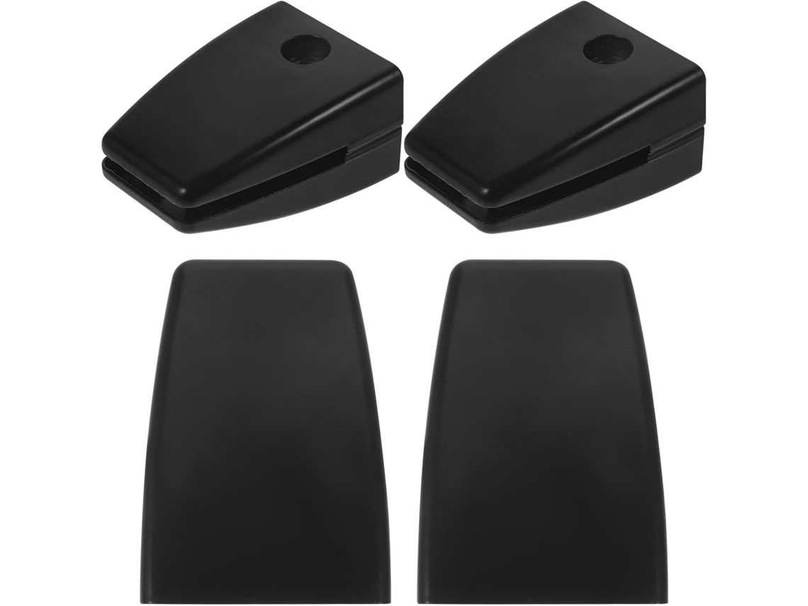 4 Grampos Divisórios De Mesa, Liga Alumínio Preta, Instalação Rápida,