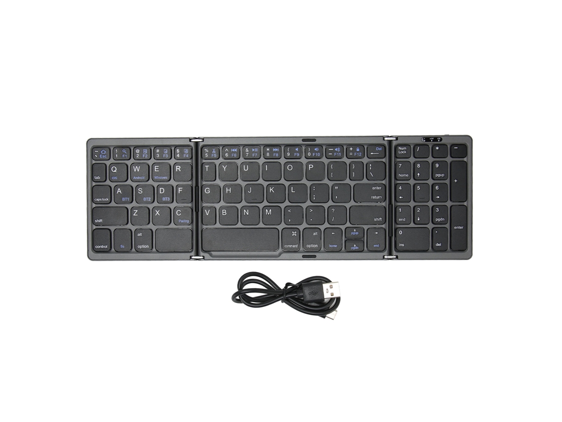 Teclado Bluetooth Plegable Com Teclado Numérico