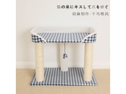 Arranhador Grande Com Cama E Poste De Sisal