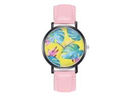 Reloj De Cuarzo Analógico Para Mulheres Com Pulseira De Pu, Estilo Simples E Elegante, Presente De Joalheria (rosa)