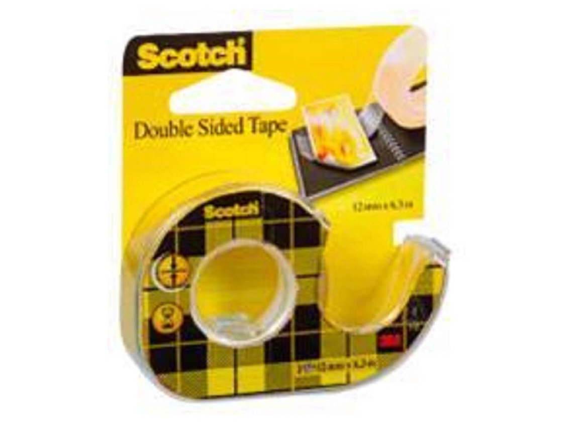 Fita Cola Dupla Face Com Desenho 7,5m X 19mm Scotch