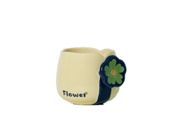 Caneca Criativa com Flores Caneca de Alto Valor Caneca de Cerâmica para Raparigas
