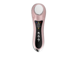 Massageador Facial 4 Em 1 Quente E Frio Com Ultra Som E Calor/frio E Iônicorosa Ouro Yunzii