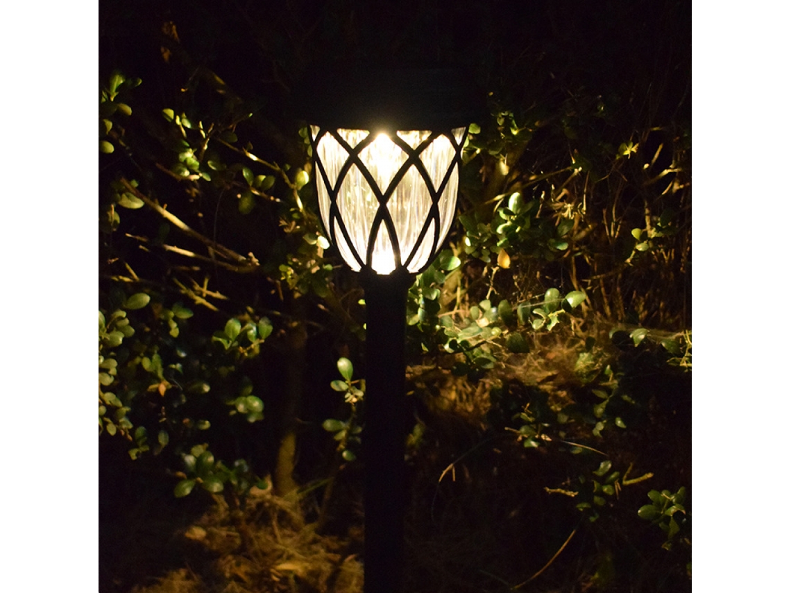 Kit com 1 Luminária Solar AQUAFORGE à Prova D'água para Jardim com Iluminação Led