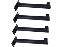 Conjunto De 4 Suportes De Prateleira De Ferro Reforçado Para Uso Doméstico E Em Paredes Divisórias.