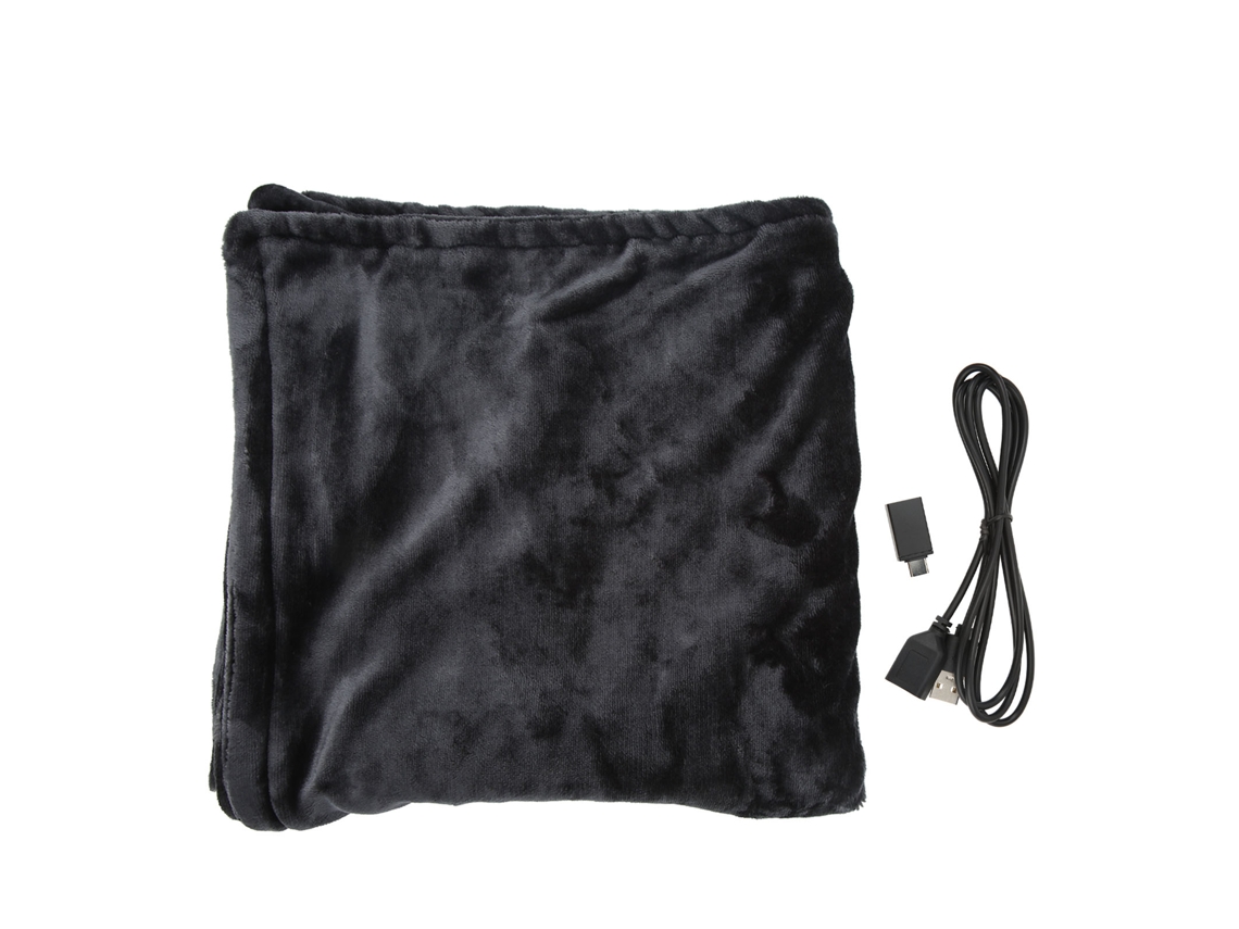 Manta elétrica quente de coral fleece fibra de carbono, 3 níveis de temperatura, bufanda aquecedora | S/MARCA