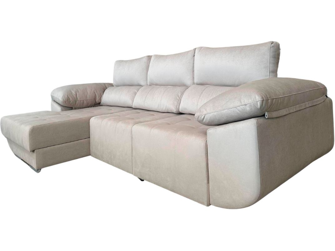 Sofá Chaise Longue Pólux - Esquerdo - Bege (290x160 cm)