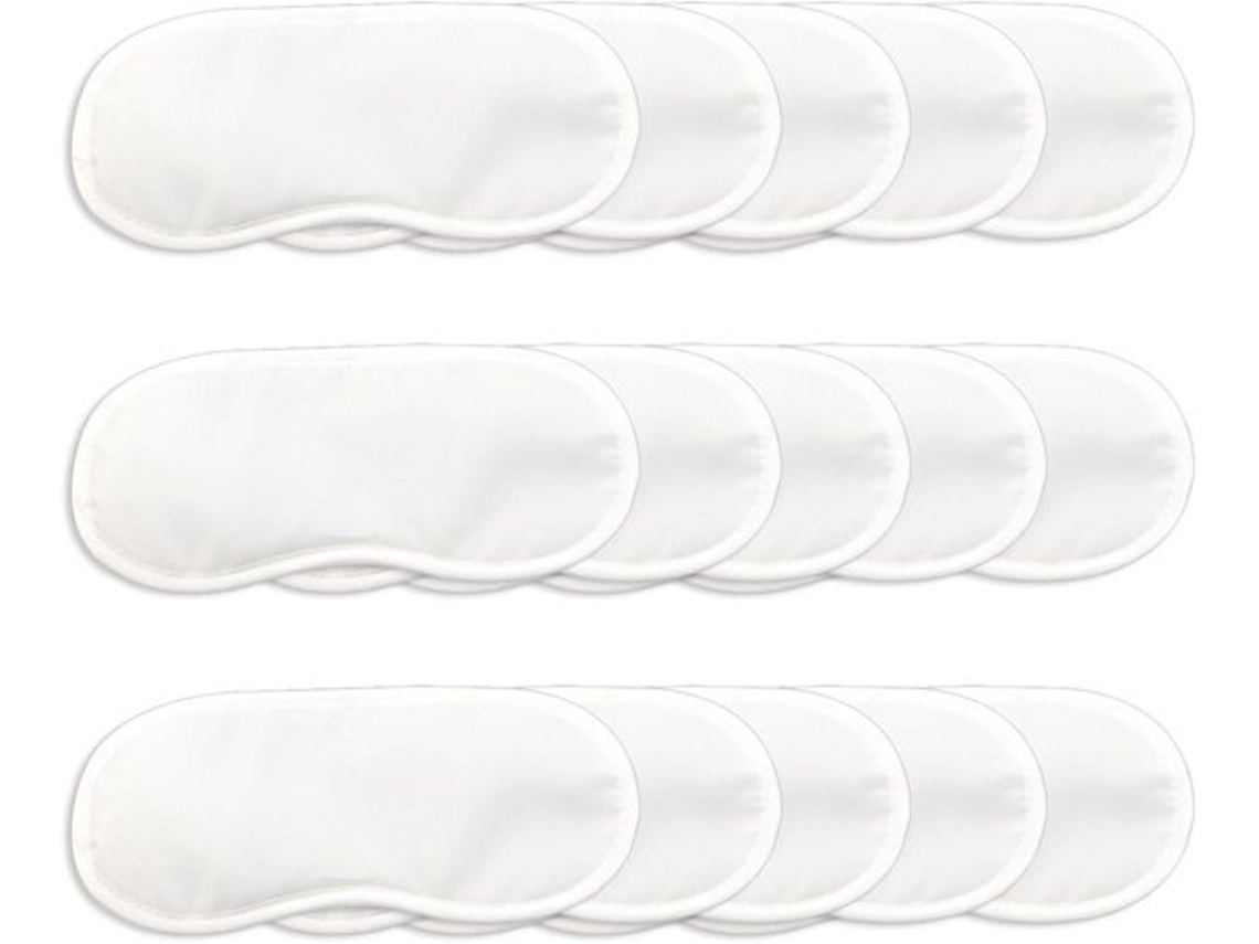 Conjunto de 15 Máscaras de Dormir Brancas para Personalização Diy AQUAFORGE