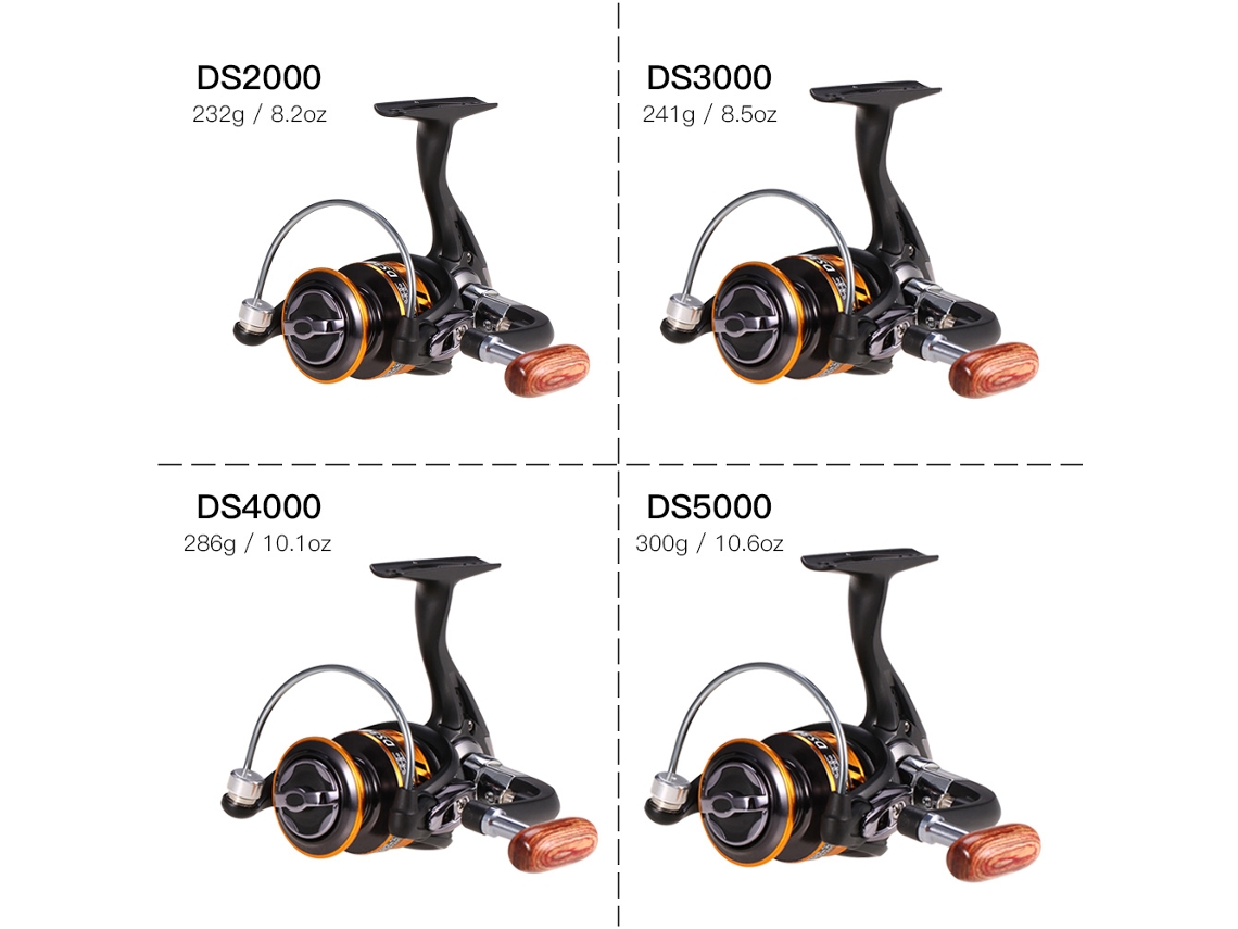 Reel de Pesca Spinning Ligero 12+1bb 5.1:1 com Bobina de Repuesto S/MARCA