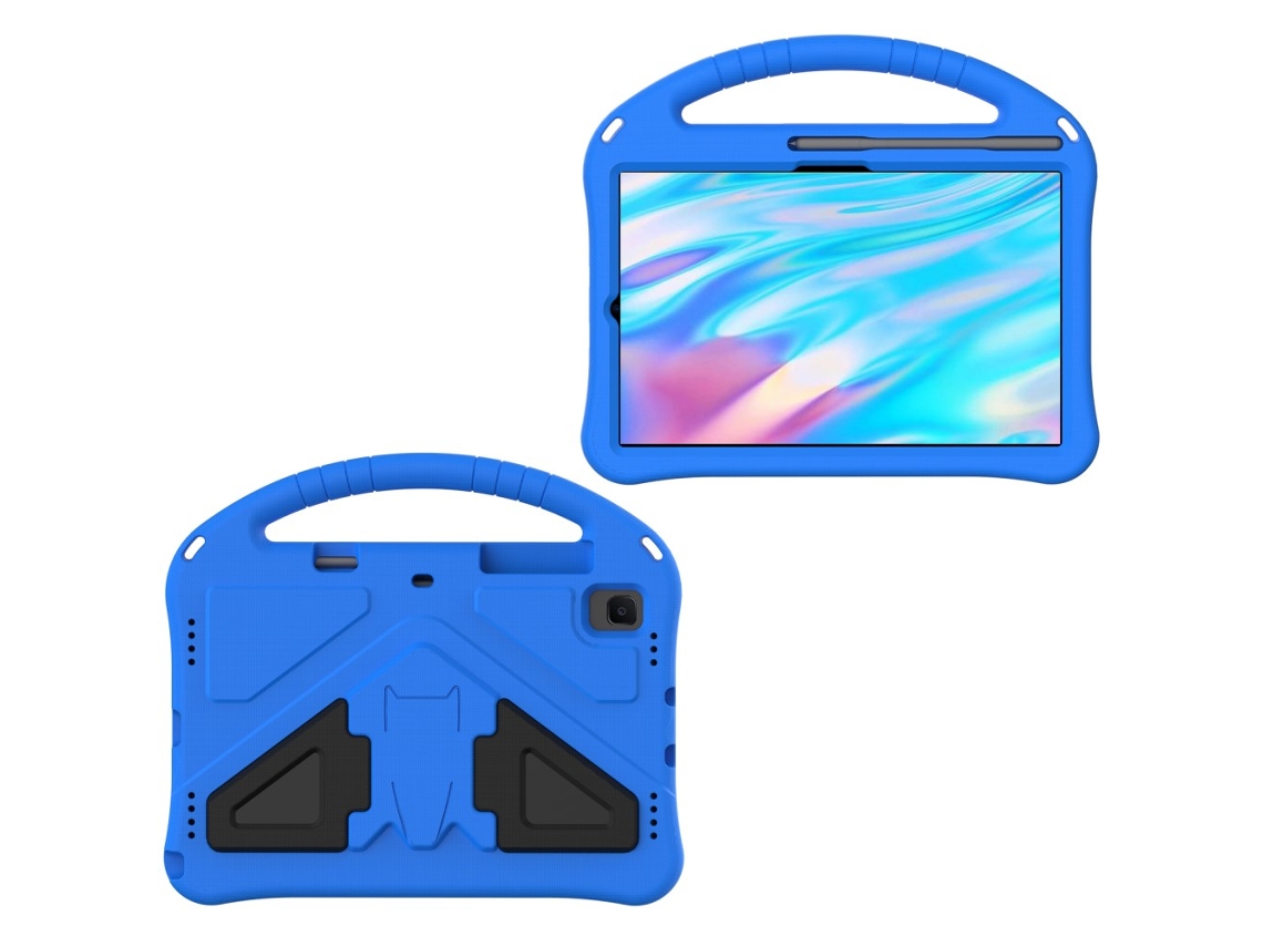 Capa infantil para Samsung Galaxy Tab S6 Lite com Alça e Suporte, Azul