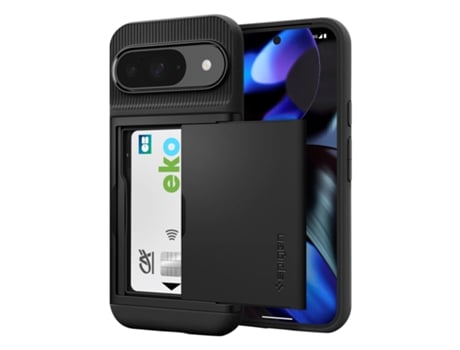 Capa Spigen Armor Cs para Google Pixel 9 SPIGEN SGP com Porta-Cartões Preto