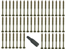 Csk Easy Pacote Com 200 Parafusos Torx Para Madeira Com 5 Pontas De 80 Mm