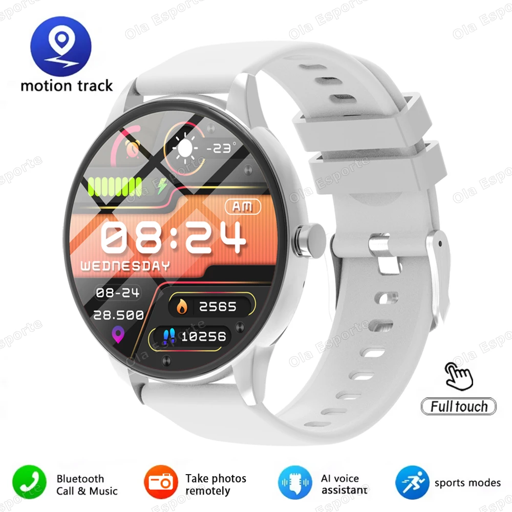 (prata) Smartwatch, Suporta Chamadas Bluetooth, Fitness Esportivo, Monitoramento De Freqüência Cardíaca, Monitoramento De Saúde