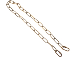 Corrente De Lustre Em Ferro Dourado Com Acabamento Robusto E Bordas