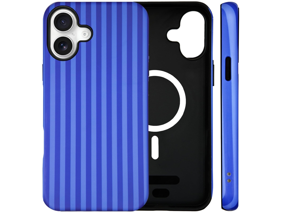 Capa Para Iphone 17 Compatível Com Magsafe (pc Rígido + Silicone) - Azul Marinho
