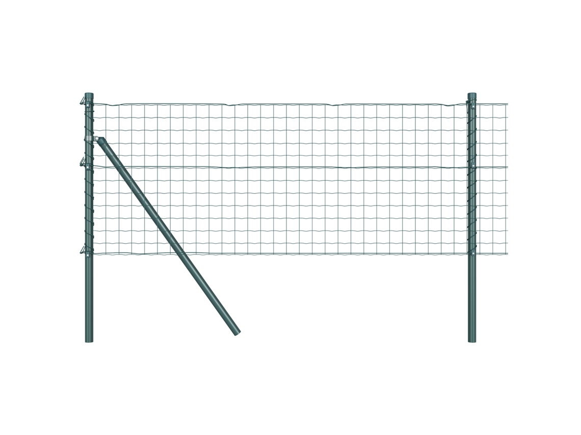 Conjunto 1 Cerca Externa Vidaxl Verde Aço (25 X 0,6 M)