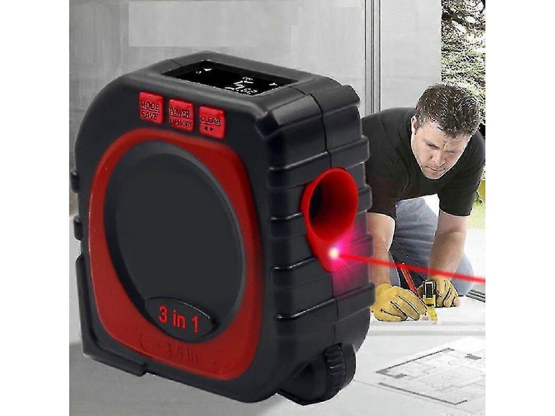 Fita Métrica Digital A Laser Com Modo De Rolo, Ferramenta Profissional 3 Em 1, Fita Métrica De Alta Precisão, Display Digital Led Aquaforge