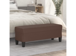 Vidaxl Banco 100x35x41 Cm Couro Artificial Castanho