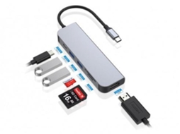 Donn02g Hub De Interface Usb 3.2 Gen 1 3.1 Gen 1 Type-c 5000 Mbit/s Alumínio*