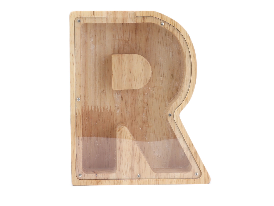 Mali porta moedas em Forma de Letra Personalizada Bambu e Acrílico para Presentes de Aniversário