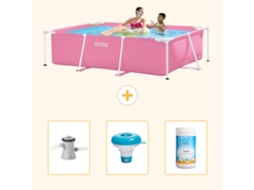 Intex Piscina Com Estrutura Retangular - 220x150x60 Cm - 4-peças Scb77