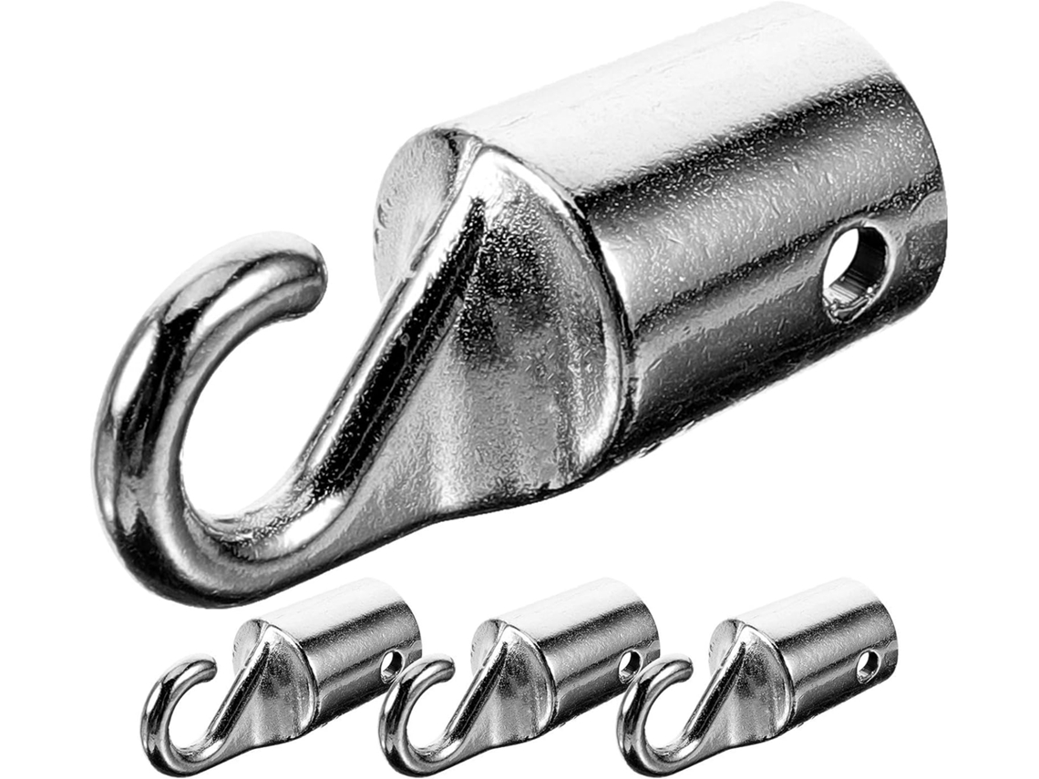 Gancho De Reposição 4 Peças Para Haste Vertical Persiana Metal Prateada