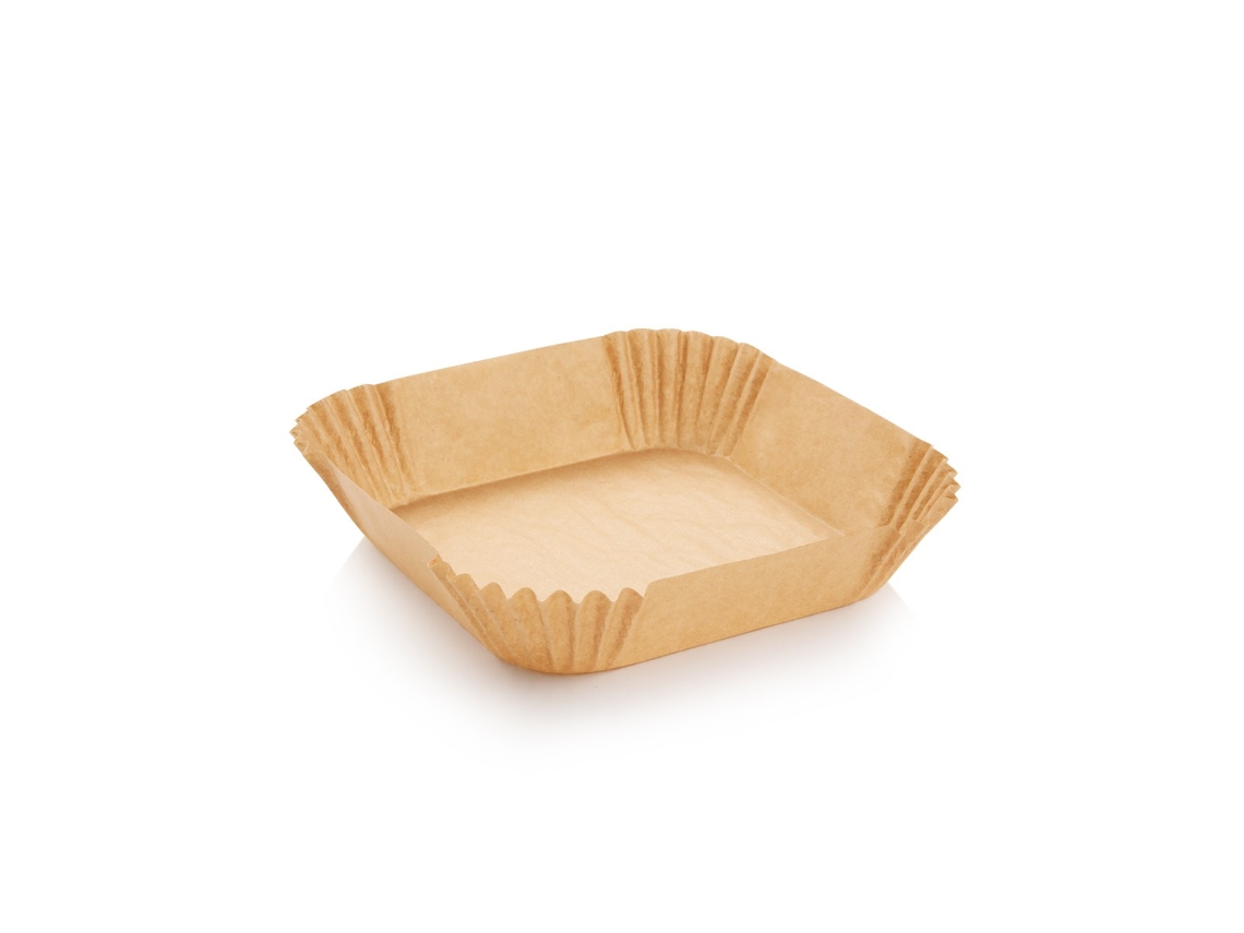 Formas De Papel Quadradas Para Air Fryer Delícia 16 X 16 Cm, 50 Pcs Tescoma