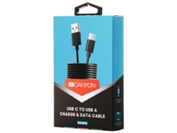 Canyon Cne-Usbc1B Cabo Usb 1 M Usb 2.0 Usb C Usb a Preto