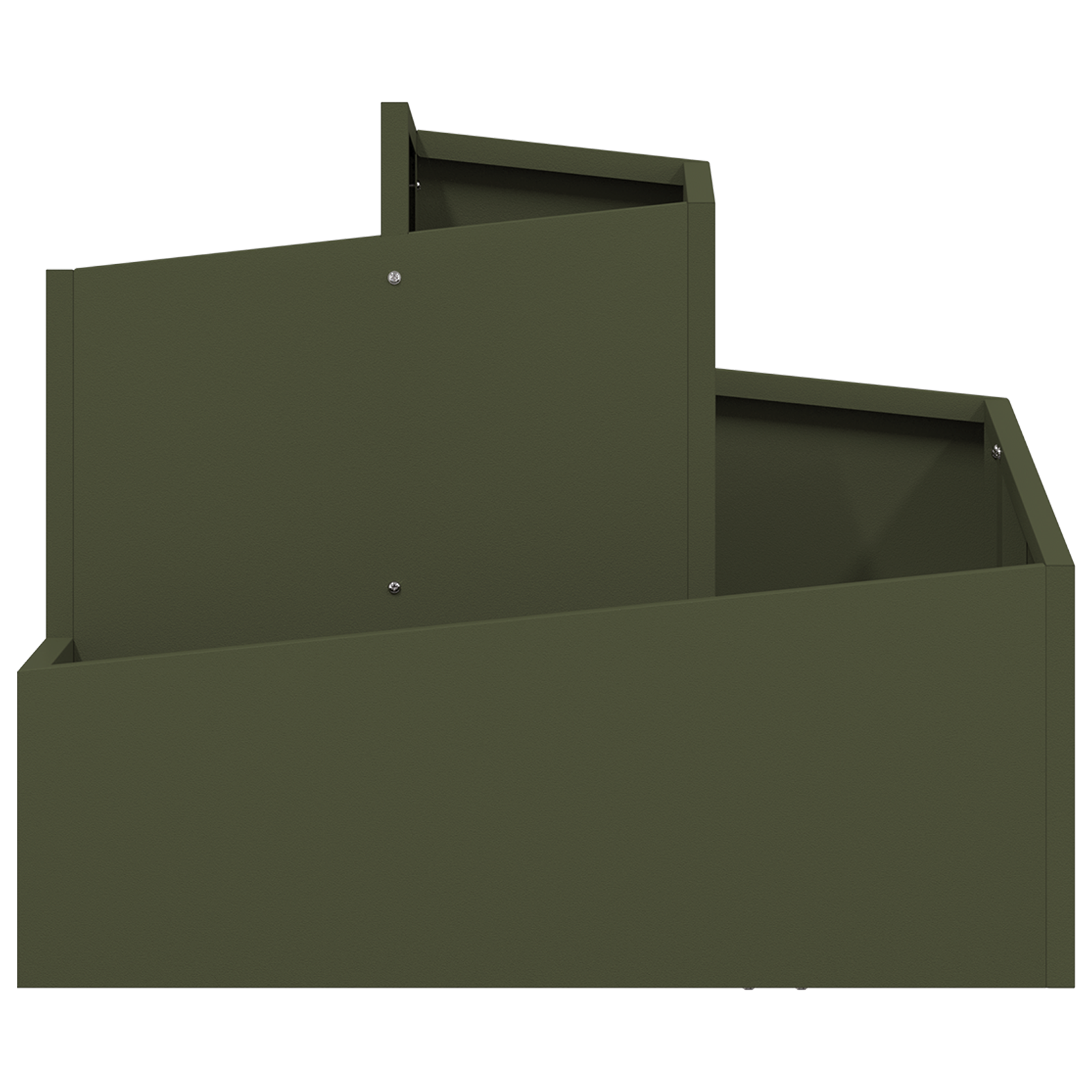 Conjunto 1 Vaso Metálico Para Exterior Vidaxl Verde-azeitona Aço (60 X 60 X 50 Cm)