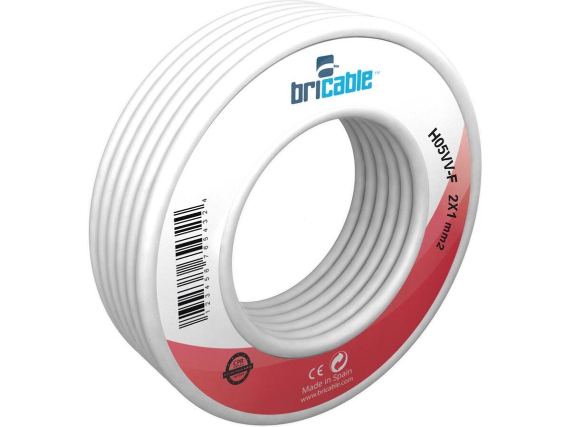Cabo BRICABLE Mang Redondo PVC H05VVF 2X1 BR (5 Metros)