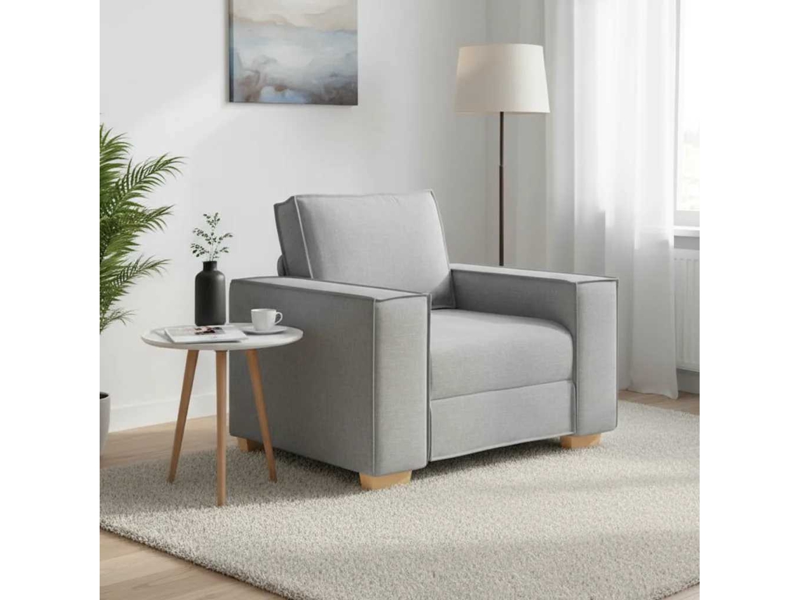 Vidaxl Sofá-cadeira Cinza Nuvem 100x78x84 Cm Tecido