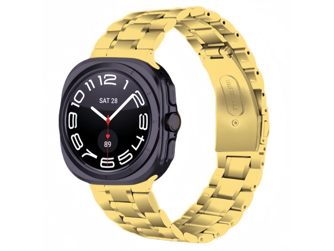 Bracelete Aço Inoxidável Dourado para Samsung Galaxy Watch 8 / Watch 8 Classic XIAOMOYU