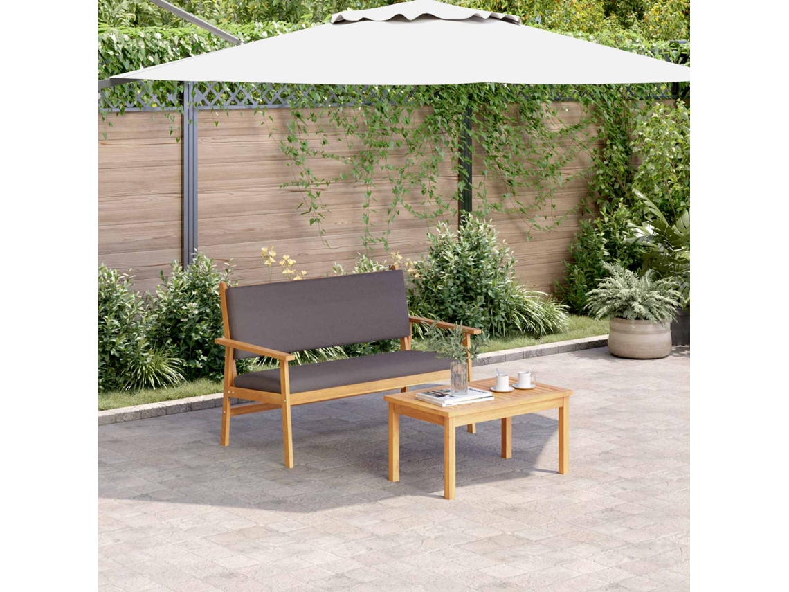 Vidaxl Conjunto De Sofá De Jardim 2 Unid. Antracite