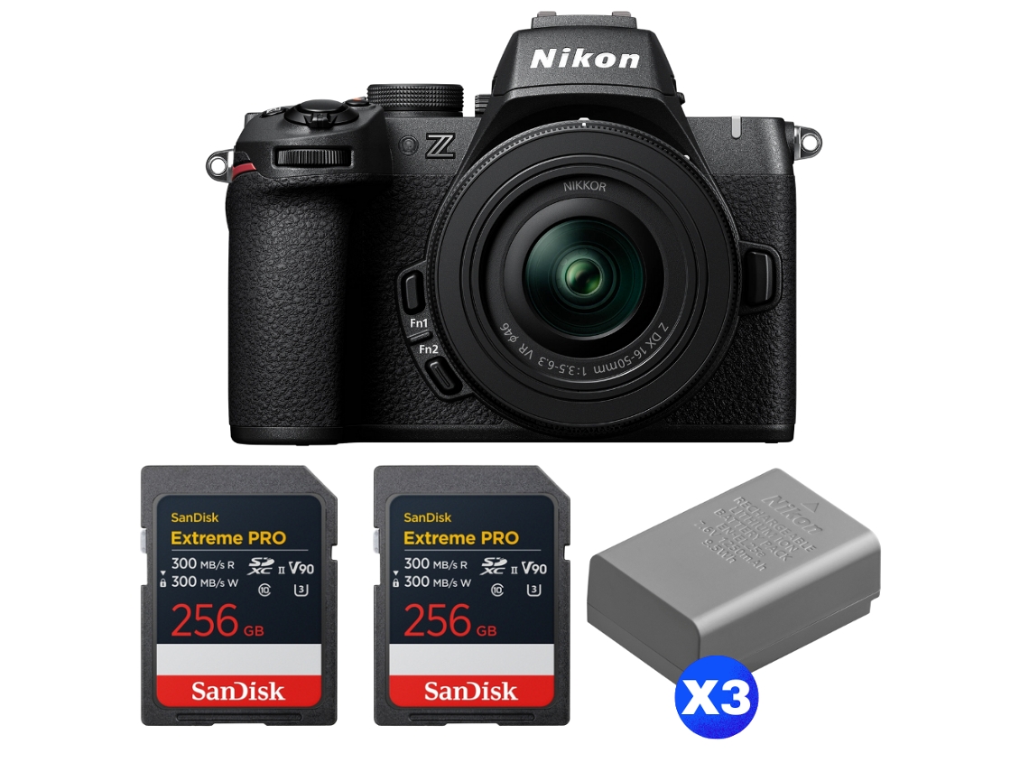 Z50 Ii + 16 50mm F/3.5 6.3 Vr + 2 Sandisk 256gb Extreme Pro Uhs ii Sdxc + 3 Nikon En el25a + Ebook “20 Dicas para Fotos Que Impressionam” NIKON