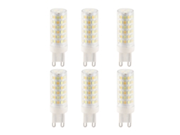6pcs Lâmpada Led G9 9w 77led para teto parede 3 cores | S/MARCA