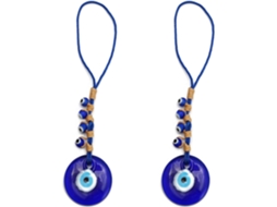 Conjunto de 2 Amuletos Decorativos para Casa, Pingente Contra o Mau, Olhado, Ornamento para Casa BRILVIBERA