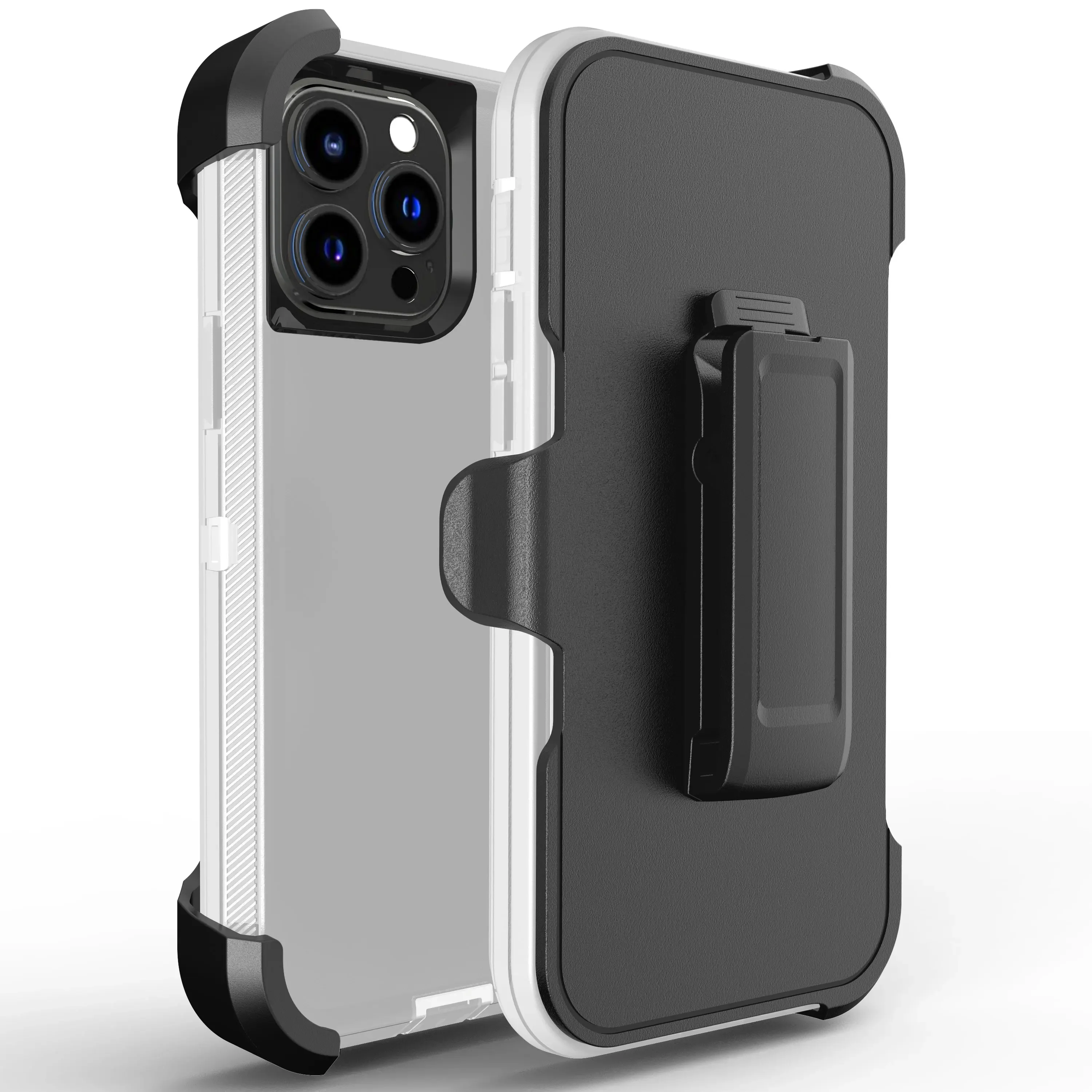 (branco, Iphone 14) Capa Para Celular, Estrutura Macia, Com Clipe Para Alça, Capa Protetora Rígida.