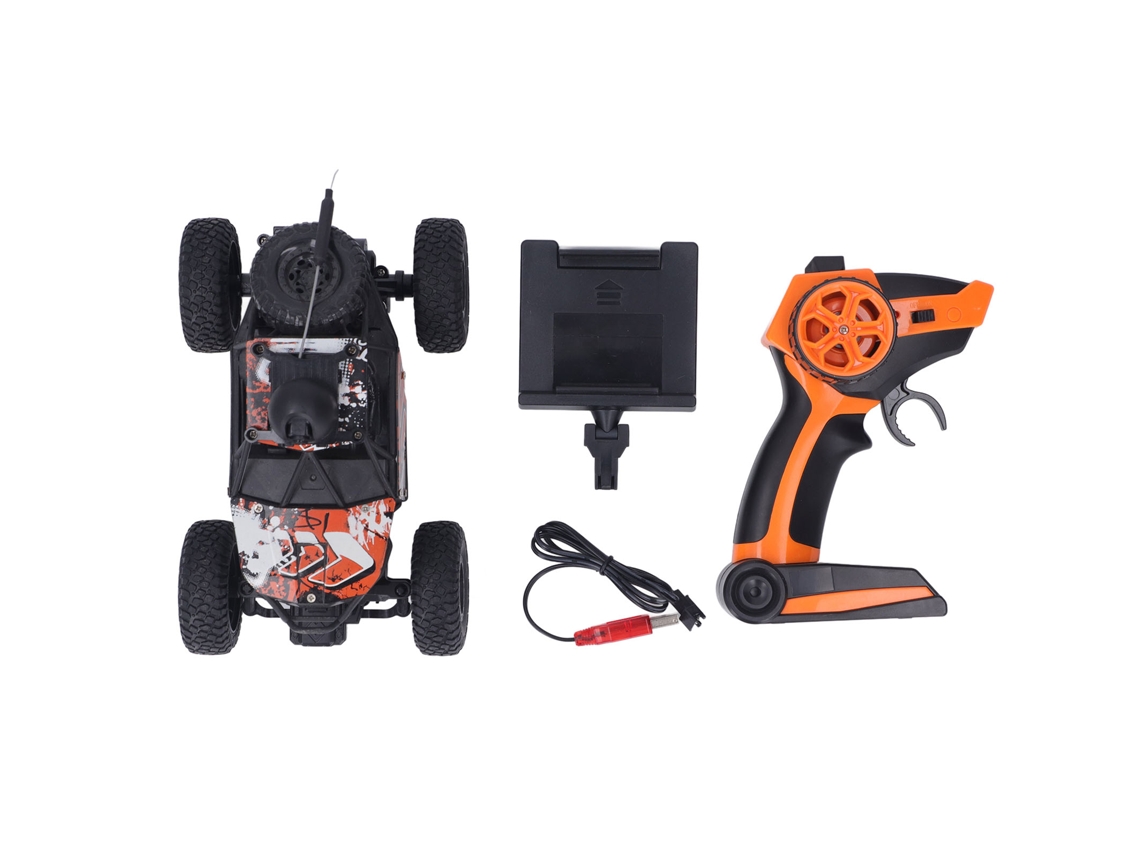Carro de Controle Remoto com Câmera HD 2.4g Carregável App Controle para Crianças Adultos Laranja S/MARCA